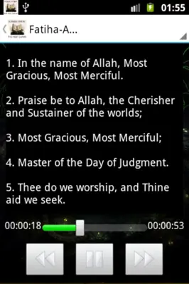 Holy Quran video and MP3 android App screenshot 0